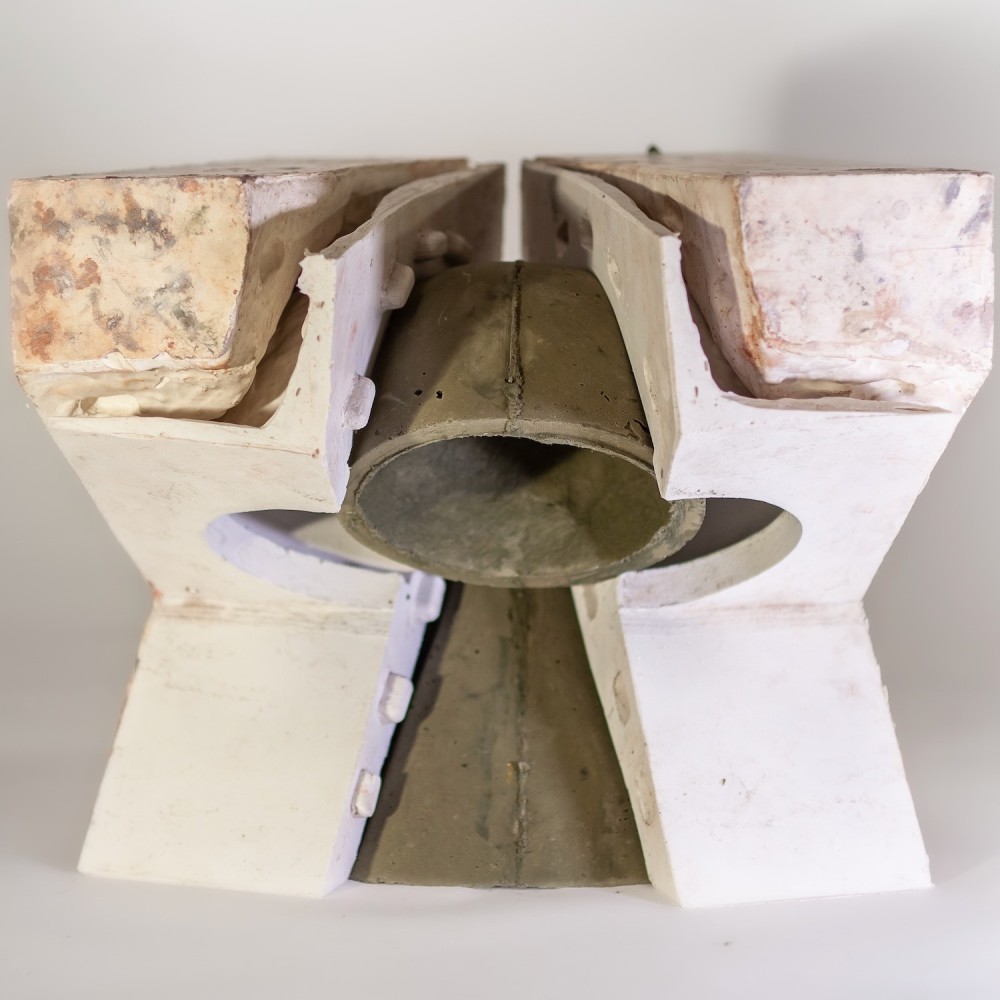 Luminaire organique contemporain pour chevet, matériaux écologiques en papier et plâtre