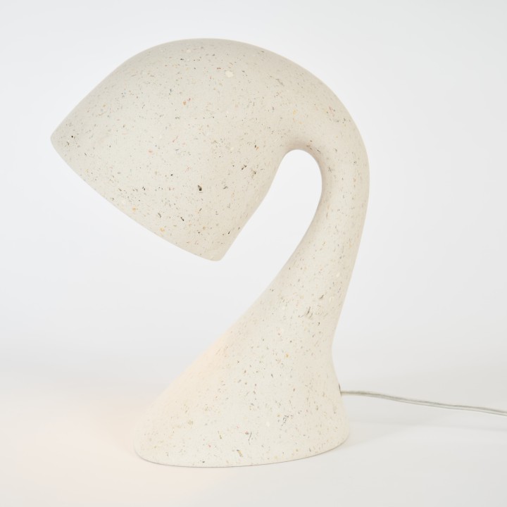 Invider Sista, bedside lamp in recycled paper | Henri Dejeant