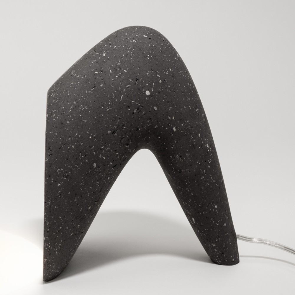 Lampe d'ambiance en papier recyclé, créée à la main dans le Sud de la France
