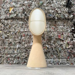 Amba 95, sculptural lamp in recycled paper | Henri Dejeant