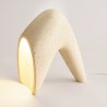 Lampe de table en papier naturel, pièce artisanale exclusive
