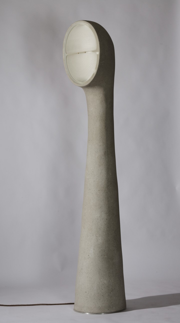 Amba 200, sculptural lamp in recycled paper | Henri Dejeant