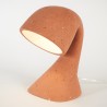 Lampe de chevet organique en papier naturel, pièce artisanale exclusive