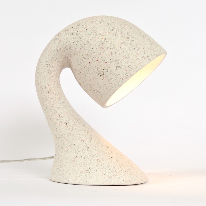 Invider Sista, bedside lamp in recycled paper | Henri Dejeant