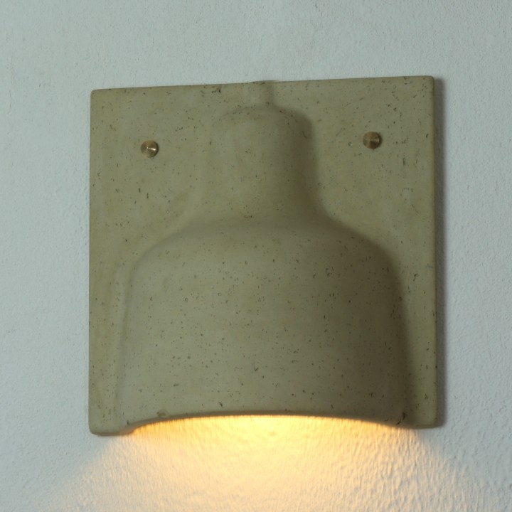 Applique Splitt en pâte de papier recyclé, teinte sauge — Atelier Henri Dejeant