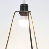 Lampe de table contemporaine en acier et papier-plâtre, fabrication artisanale française